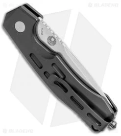 Boker Thunder Storm Automatic Knife Black (2.875" Satin AUS-8) -Knife Shop Boker Thunder Storm Auto Black Satin BHQ 110585 jr side