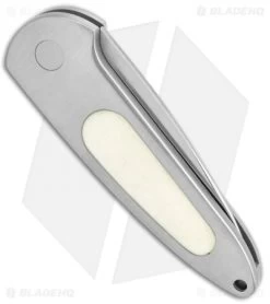 Boker Top Lock II Button Lock Knife Gray Aluminum/Kraton (2.75" Satin) 117107WB -Knife Shop Boker Top Lock II Auto Kraton Inserts Satin 117107WB BHQ 34871 jr side