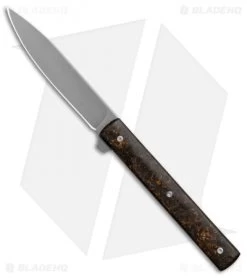 Brad Zinker Fruit Knife Liner Lock Flipper Copper Shred CF (3.75" Stonewash)