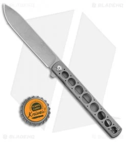 Brad Zinker Custom K4125 Flipper Knife Titanium (4" BB/SW) -Knife Shop Brad Zinker Custom K4125 Flipper Knife Titanium BB SW BHQ 99356 kp bottle cap 2