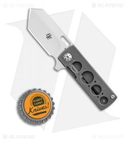Brad Zinker Custom Mini Tanto Flipper Knife Titanium (1.875" Polished) -Knife Shop Brad Zinker Custom Mini Tanto Ti Polished BHQ 85989 er bottlecap