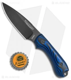 Bradford Knives Guardian3 Knife 3D Black/Blue G-10 (3.5" False Edge DLC) -Knife Shop Bradford Guardian3 False Edge DLC G 10 Blue Black 3FE 113B BHQ 68221 jr bottlecap 2