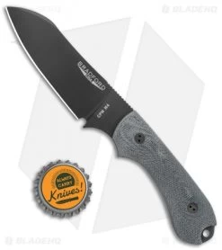 Bradford Guardian3 Sheepsfoot Fixed Blade Knife 3D Black (3.5" DLC M4) -Knife Shop Bradford Knives 3D Black Guardian 3 Sheepsfoot DLC Black BHQ 135580 jr bottlecap