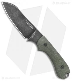 Bradford Guardian3 Sheepsfoot Fixed Blade Knife Green Micarta (3.5" Nimbus M4)