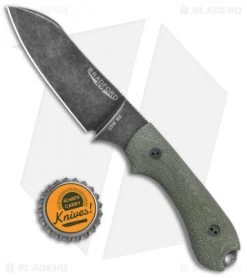 Bradford Guardian3 Sheepsfoot Fixed Blade Knife Green Micarta (3.5" Nimbus M4) -Knife Shop Bradford Knives 3D OD Green Guardian 3 Sheepsfoot Nimbus BHQ 135571 jr bottlecap