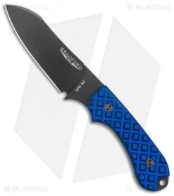 Bradford Guardian3 Sheepsfoot Fixed Blade Knife Black/Blue G-10 (3.5" DLC M4)