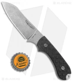 Bradford Guardian3 Sheepsfoot Fixed Blade Knife Textured Black G-10 (3.5" SW M4) -Knife Shop Bradford Knives Black Guardian 3 Sheepsfoot SW BHQ 135567 jr bottlecap