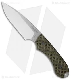 Bradford Knives Guardian4 Knife Black/OD Green G-10 (False Edge/N690/Satin)