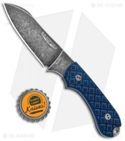 Bradford Knives Guardian3 Fixed Blade Black/Blue G-10 (Sheepsfoot/M390/Black SW) -Knife Shop Bradford Knives Guardian3 Fixed Black Blue G 10 Sheepsfoot Black SW 3SF 013N BHQ 97551 jr bottlecap