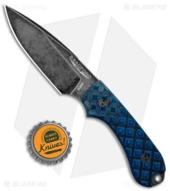 Bradford Knives Guardian3 Knife Textured Black/Blue (3.5" False Edge Nimbus) -Knife Shop Bradford Knives Guardian3 Textured Black Blue Black Stonewash False Edge Nimbus BHQ 176227 jr bottlecap