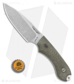 Bradford Knives Guardian4 Knife 3D OD Green Micarta (Sabre/3V/Stonewash) -Knife Shop Bradford Knives Guardian4 Knife 3D OD Green Micarta Sabre 3V SW 4S 102 3V BHQ 67950 LS Bottlecap 3