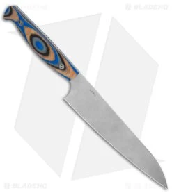 Bradford Knives 8" Chef Knife & Paring Knife Set Blue /Black/Gray G-Wood -Knife Shop Bradford Knvies 8in Chef Knife Paring Knife Set G Wood BHQ 176509 jr chef spine