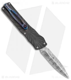 Brian Tighe Custom Small Twist Tighe Dagger OTF Carbon Fiber (2.75" Damasteel)