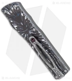 Brian Tighe Custom Small Twist Tighe Dagger OTF Fat CF (2.75" Damasteel) -Knife Shop Brian Tighe Custom Small Twist Tighe Dagger OTF Fat Carbon Damasteel BHQ 115794 jr side