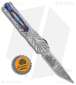 Brian Tighe Custom Small Twist Tighe Tanto OTF Damascus (2.75" Damasteel) -Knife Shop Brian Tighe Custom Small Twist Tighe Tanto OTF Damasteel BHQ 115796 jr bottlecap