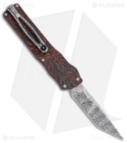 Brian Tighe Custom Small Twist Tighe Tanto OTF Red Fat CF (2.75" Damasteel)