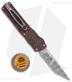 Brian Tighe Custom Small Twist Tighe Tanto OTF Red Fat CF (2.75" Damasteel) -Knife Shop Brian Tighe Custom Small Twist Tighe Tanto OTF Red Fat Carbon Damasteel BHQ 115795 jr bottlecap