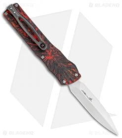 Brian Tighe Custom Small Twist Tighe Dagger OTF Red Fat CF (2.75" Satin)