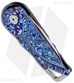 Brian Tighe Custom Tighe Nee Automatic Knife Timascus (1.9" Mirror) -Knife Shop Brian Tighe Custom Tighe Nee Timascus Mirror BHQ 71560 jr side