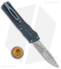Brian Tighe Custom Twist Tighe Clip Point OTF Blue Fat CF (3.75" Damasteel) -Knife Shop Brian Tighe Custom Twist Tighe CP Blue Fat Carbon Damasteel BHQ 115799 jr bottlecap