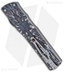 Brian Tighe Custom Twist Tighe Dagger OTF Fat Carbon Fiber (3.75" Damasteel) -Knife Shop Brian Tighe Custom Twist Tighe Dagger Fat Carbon Damasteel BHQ 115802 jr side