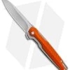 Brous Blades Icon Liner Lock Flipper Knife Orange (3.25" Stonewash) -Knife Shop Brous Blades Icon LL Flipper Orange SW BHQ 85417 jr