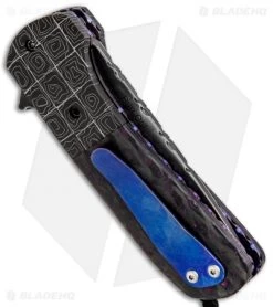 Burr Oak Knives C-MO Flipper Knife Sugilite Carbon Fiber (2.75" San Mai) -Knife Shop Burr Oak Knives C MO Clip Flipper Sugilite Carbong Fiber San Mai BHQ 85804 jr side