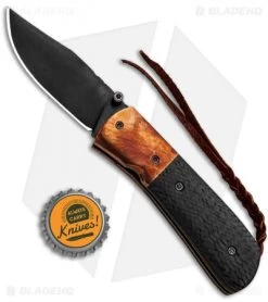 Burr Oak Knives C-MO Clip Point Knife Copper/Corvette Racing CF (2.6" Black) -Knife Shop Burr Oak Knives C MO Clip Point Copper Corvette Racing CF W2 BHQ 85803 jr bottlecap