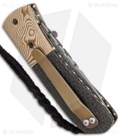 Burr Oak Knives C-MO Knife Mokume/LS Carbon Fiber (2.625" San Mai Damascus) -Knife Shop Burr Oak Knives C MO mokume LS cf san mai damascus BHQ 71616 er side