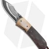 Burr Oak Knives Harpoon Mini Knife Snakeskin Micarta/Bronze (3" San Mai) -Knife Shop Burr Oak Knives Harpoon Mini Knife Snakeskin Micarta Bronze San Mai BHQ 99350 kp open