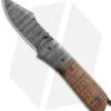 Burr Oak Knives Harpoon Mini Knife Curly Oak/Damascus (2.75" Damascus) -Knife Shop Burr Oak Knives Harpoon mini curly oak damascus BHQ 71614 er