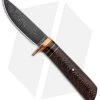 Burr Oak Knives Hunter Fixed Blade Knife Copper/Wenge (3.9" Damascus) -Knife Shop Burr Oak Knives Hunter Copper Wenge Damascus BHQ 87676 jr