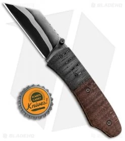 Burr Oak Knives Mini Combat Utility Knife Stabilized Oak (3.375" San Mai) -Knife Shop Burr Oak Knives Mini Combat Utility Knife Stabilized Oak San Mai BHQ 85802 jr bottlecap
