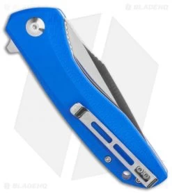 CIVIVI Baklash Flipper Liner Lock Knife Blue G-10 (3.5" Satin) C801F -Knife Shop CIVIVI Baklash Flipper Liner Lock Knife Blue G 10 3.5in Satin C801F LS Side