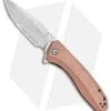 CIVIVI Baklash Flipper Liner Lock Knife Stonewashed Copper (3.5" Damascus)