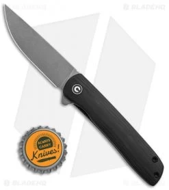 CIVIVI Brad Zinker Bo Liner Lock Knife Black G-10 (2.9" Stonewash) -Knife Shop CIVIVI Brad Zinker Bo LL Black G 10 SW BHQ 136914 td size