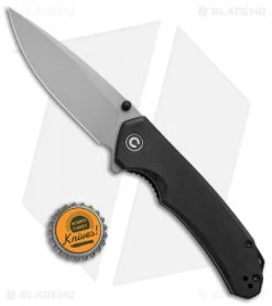 CIVIVI Brazen Drop Point Liner Lock Knife Black G-10 (3.5" Stonewash) C2102C -Knife Shop CIVIVI Brazen DP LL Black G 10 SW C2102C BHQ 121005 jr bottlecap