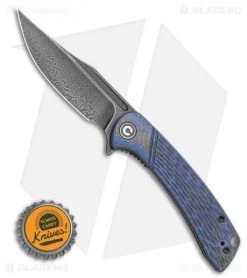 CIVIVI Dogma Liner Lock Blue G-10 / CF (3.5" Black Damascus) C2014DS-2 -Knife Shop CIVIVI Dogma Liner Lock Blue G 10 CF 3.5 Black Damascus C2014DS 2 BHQ 115986 LS Bottlecap