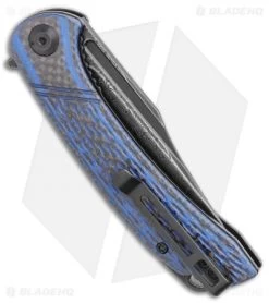 CIVIVI Dogma Liner Lock Blue G-10 / CF (3.5" Black Damascus) C2014DS-2 -Knife Shop CIVIVI Dogma Liner Lock Blue G 10 CF 3.5 Black Damascus C2014DS 2 BHQ 115986 LS Side