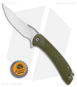 CIVIVI Dogma Liner Lock Knife OD Green G-10 (3.5" Satin) -Knife Shop CIVIVI Dogma Liner Lock Knife OD Green G 10 3.5in Satin C2005A BHQ 112158 LS Bottlecap jr