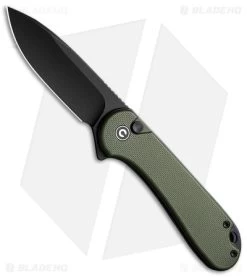 CIVIVI Elementum II Button Lock Knife OD Green G-10 (3" Black SW) C18062P-3