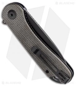 CIVIVI Elementum Liner Lock Knife Dark Green Micarta (2.9" Black) -Knife Shop CIVIVI Elementum LL Dark Green Micarta Black BHQ 137748 jr side