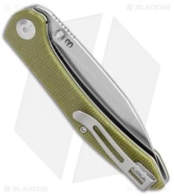 CIVIVI Hadros Liner Lock Knife Olive Micarta (3.35" Satin) C20004-3 -Knife Shop CIVIVI Hadros LL Olive Micarta Satin BHQ 134073 jr side