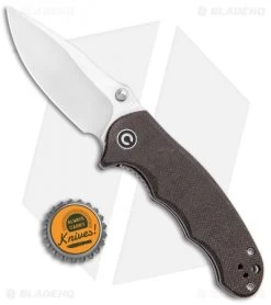 CIVIVI Hooligan Liner Lock Knife Dark Hazel Micarta (2.98" Satin D2) C913B -Knife Shop CIVIVI Hooligan Liner Lock Dark Hazel Micarta Satin D2 C913B BHQ 104229 jr bottlecap
