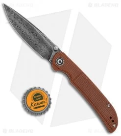 CIVIVI Imperium Liner Lock Knife Brown Micarta (3.5" Damascus) C2107DS-1 -Knife Shop CIVIVI Imperium LL Brown Micarta Damascus C2107DS 1 BHQ 123532 jr bottlecap
