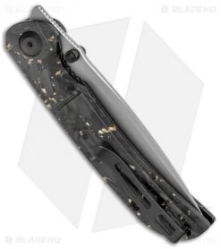 CIVIVI Imperium Liner Lock Knife Shredded CF/Gold (3.5" Stonewash) C2106A -Knife Shop CIVIVI Imperium LL Shredded CF Gold SW C2106A BHQ 123527 jr side