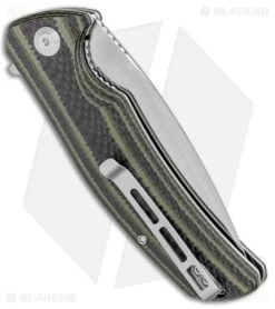 CIVIVI Incite Liner Lock Knife Green G-10/Carbon Fiber (3.7" Satin) C908A -Knife Shop CIVIVI Incite LL Green G 10 CF Satin C908A BHQ 100864 jr side