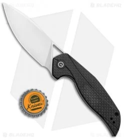 CIVIVI Isham Anthropos Flipper Knife Black/Carbon Fiber (3.25" Satin) C903C -Knife Shop CIVIVI Isham Anthropos Black CF Satin C903C BHQ 95961 jr bottlecap