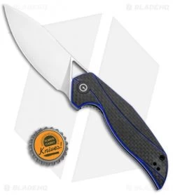 CIVIVI Isham Anthropos Flipper Knife Blue/Carbon Fiber(3.25" Satin) C903B -Knife Shop CIVIVI Isham Anthropos Flipper Blue CF Satin C903 BHQ 95960 jr bottlecap