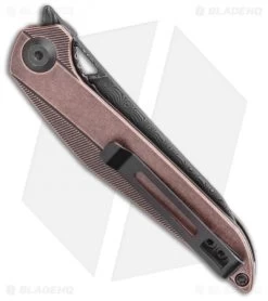 CIVIVI Isham Mckenna Liner Lock Blackwashed Copper (2.875 Damascus) C905DS-3 -Knife Shop CIVIVI Isham Mckenna Liner Lock Blackwashed Copper 2.875 Damascus C905DS 3 BHQ 114181 LS Side